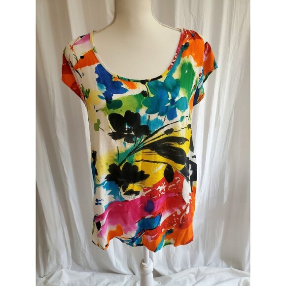 Jam's World Rainbow Abstract Symphony Daydreamer Shirt Top Women's Medium U.S.A. - Picture 2 of 13